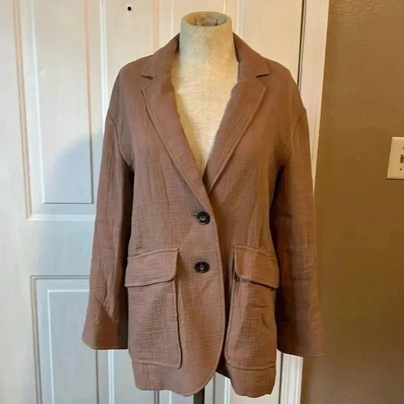 Madewell Cotton Linen Relaxed Larsen Blazer in
Faded Earth size S - Picture 1 of 10